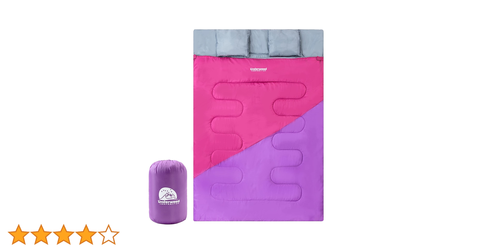 Amazon.co.jp: UnderwoodAggregator 二人用寝袋 冬用 夏用 封筒型